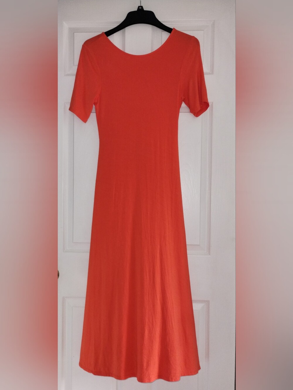 GAP Lava-Orange Short Sleeve Maxi Dress